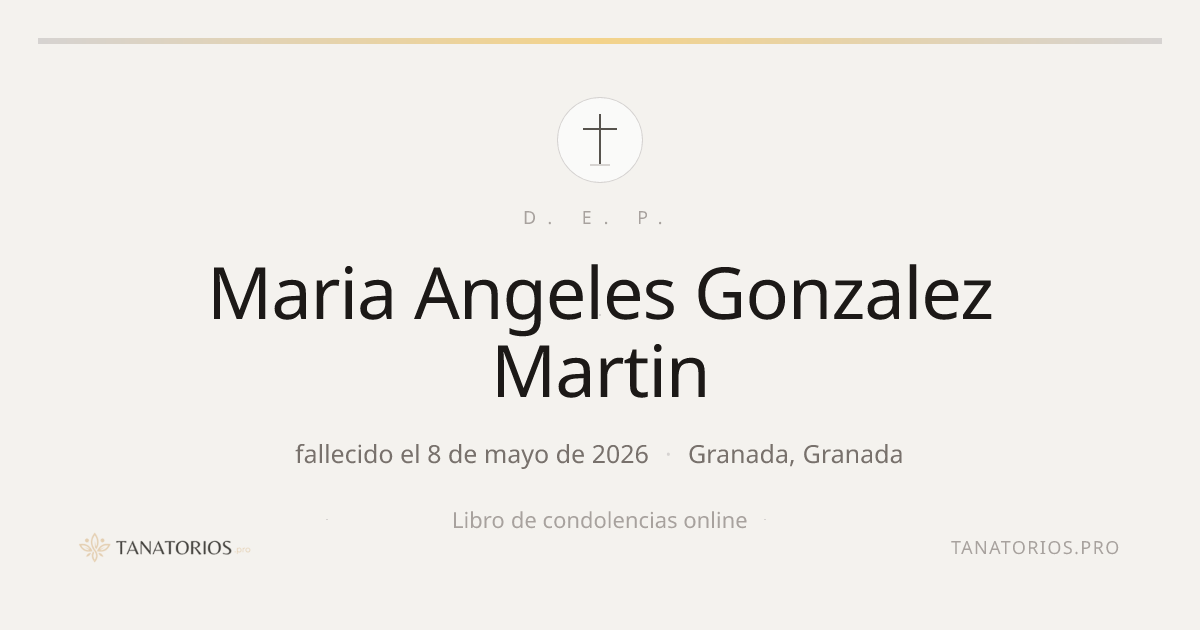 Memorial de Maria Angeles Gonzalez Martin