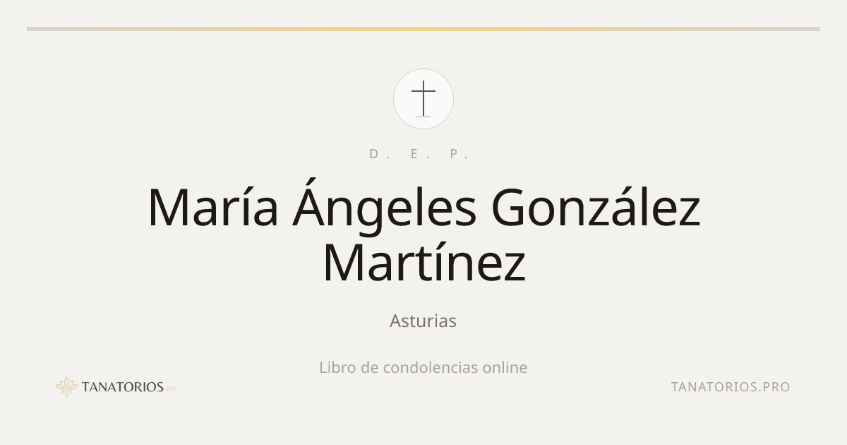 Memorial de María Ángeles González Martínez