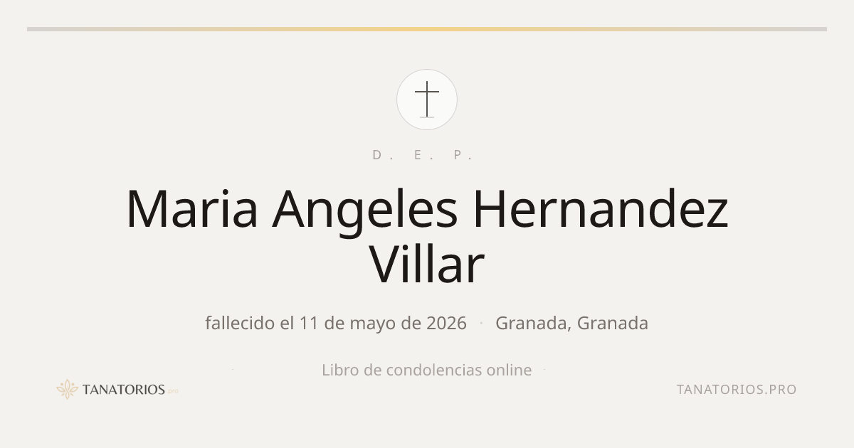 Memorial de Maria Angeles Hernandez Villar