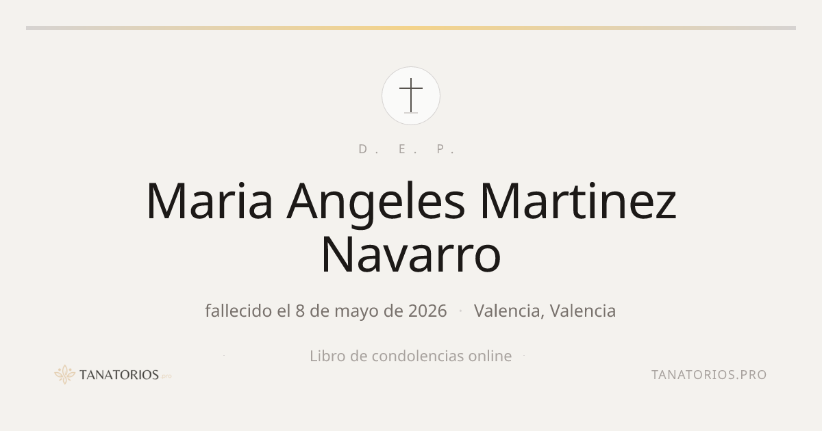 Memorial de Maria Angeles Martinez Navarro