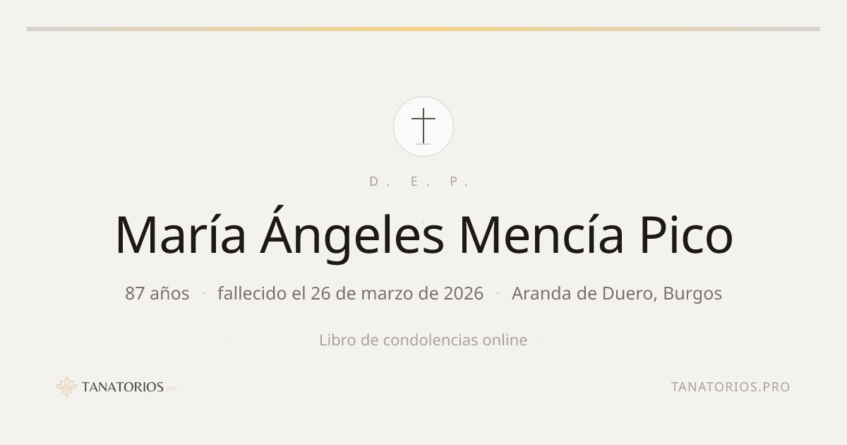 Memorial de María Ángeles Mencía Pico