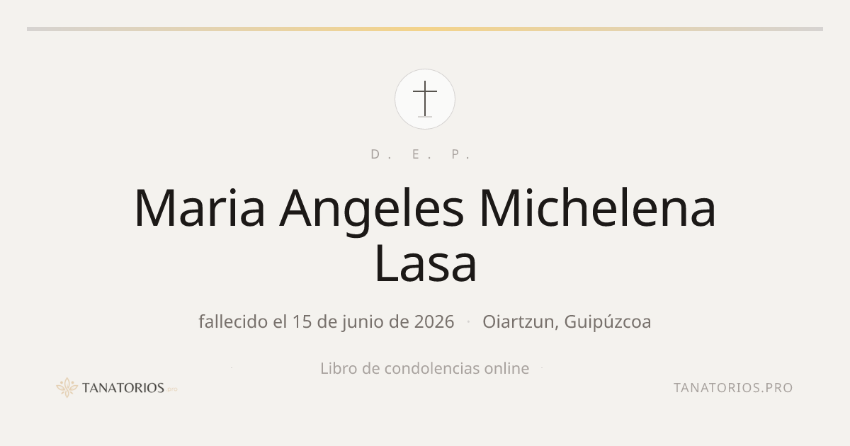 Memorial de Maria Angeles Michelena Lasa