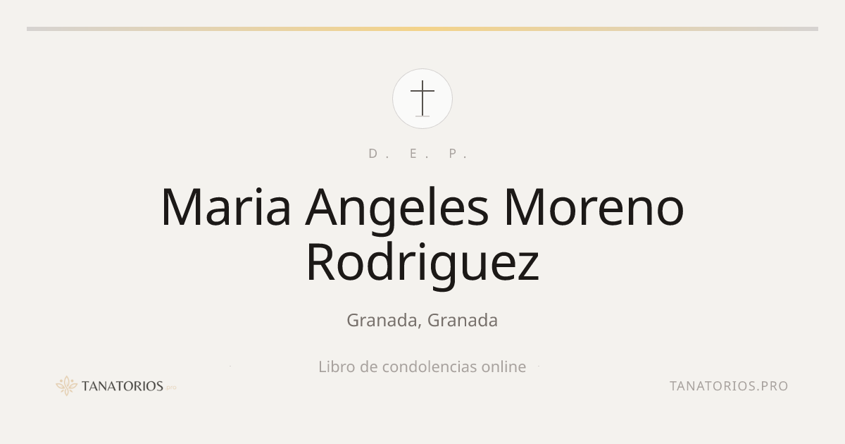 Memorial de Maria Angeles Moreno Rodriguez