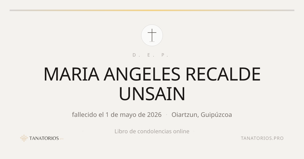 Memorial de MARIA ANGELES RECALDE UNSAIN