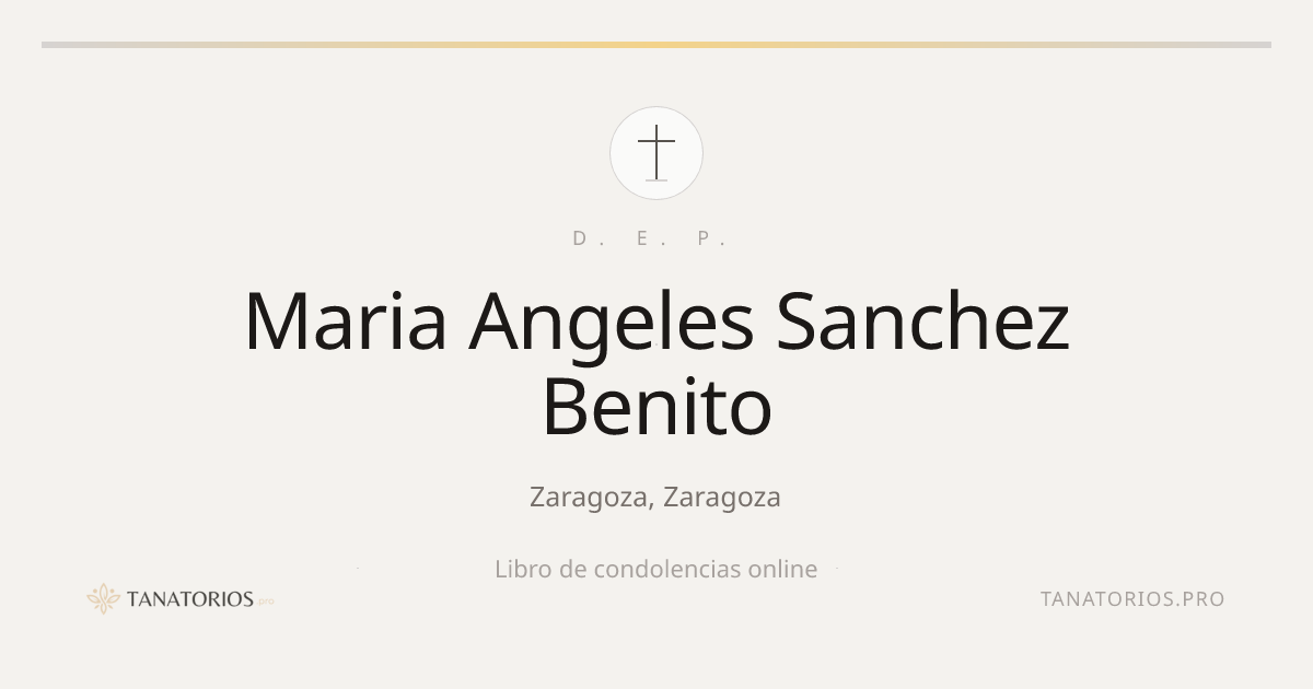 Memorial de Maria Angeles Sanchez Benito