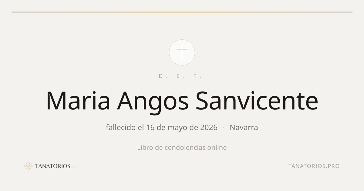 Memorial de Maria Angos Sanvicente