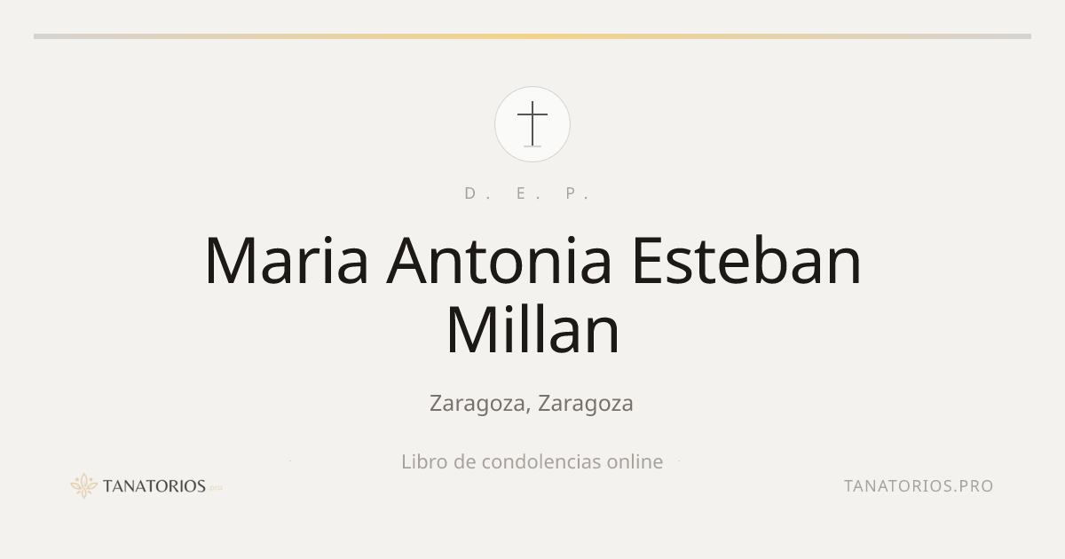 Memorial de Maria Antonia Esteban Millan