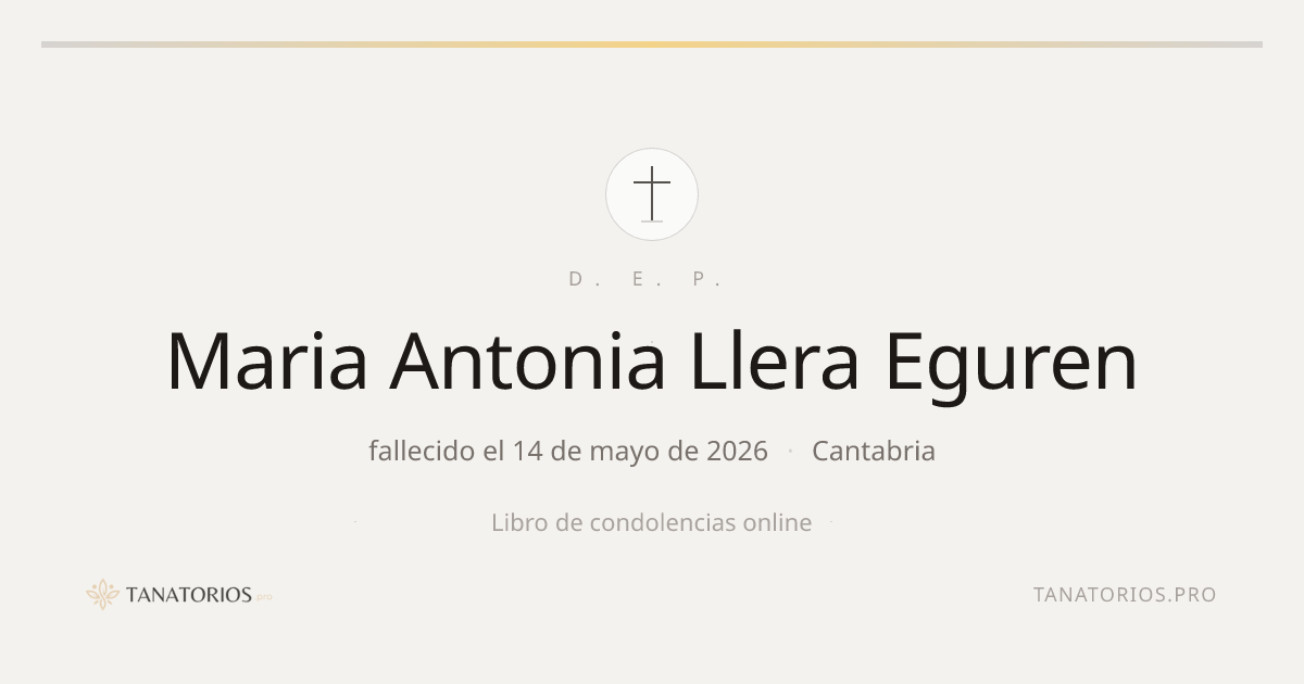 Memorial de Maria Antonia Llera Eguren