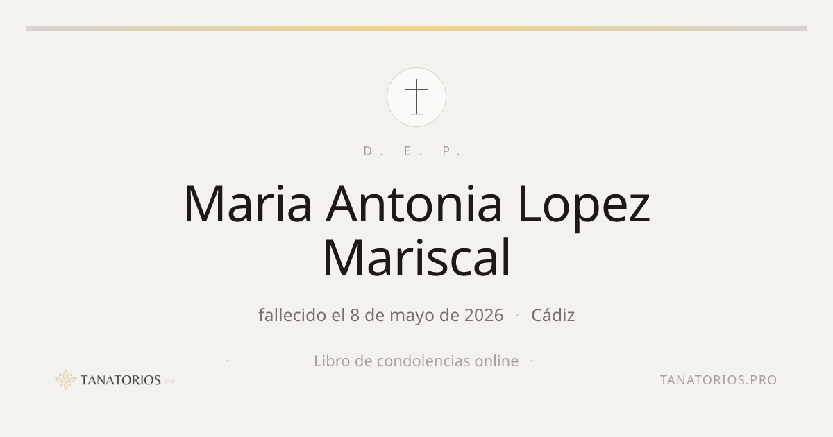 Memorial de Maria Antonia Lopez Mariscal