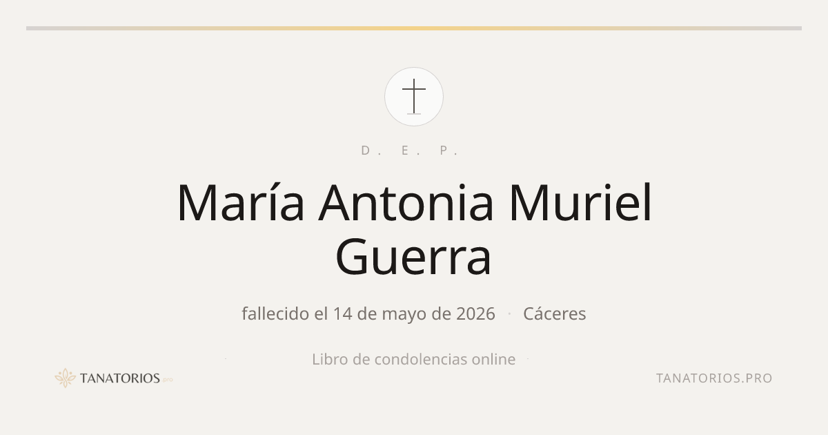 Memorial de María Antonia Muriel Guerra