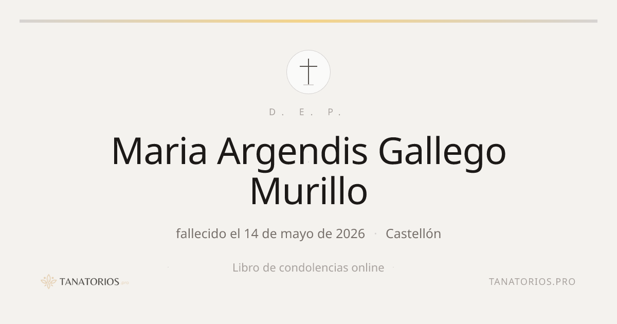 Memorial de Maria Argendis Gallego Murillo