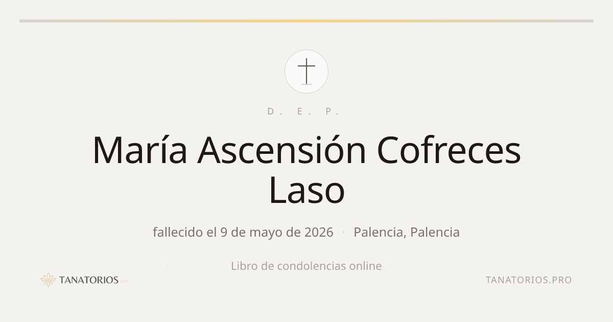 Memorial de María Ascensión Cofreces Laso