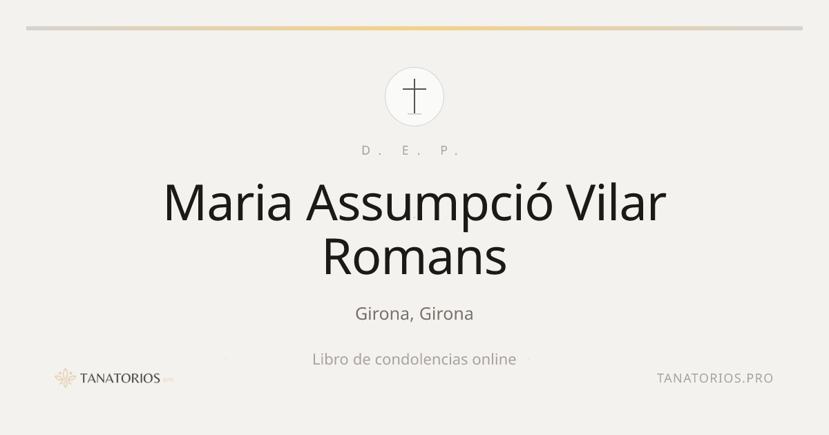 Memorial de Maria Assumpció Vilar Romans