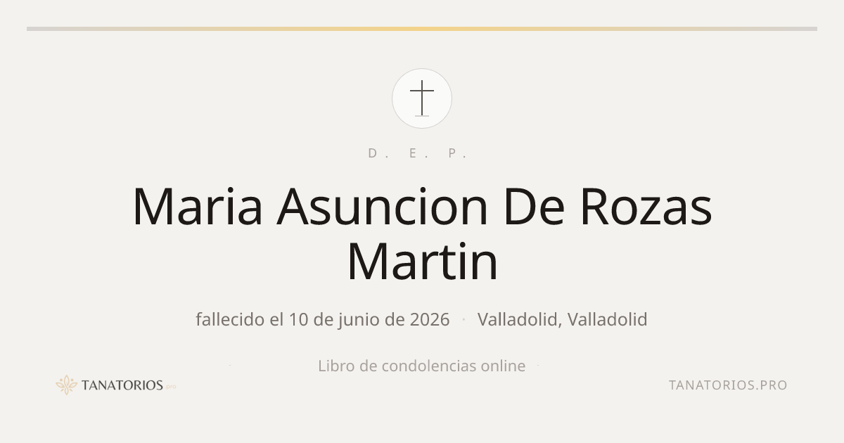 Memorial de Maria Asuncion De Rozas Martin