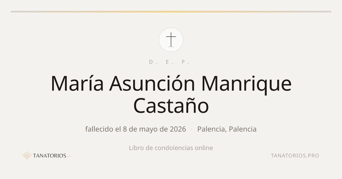 Memorial de María Asunción Manrique Castaño