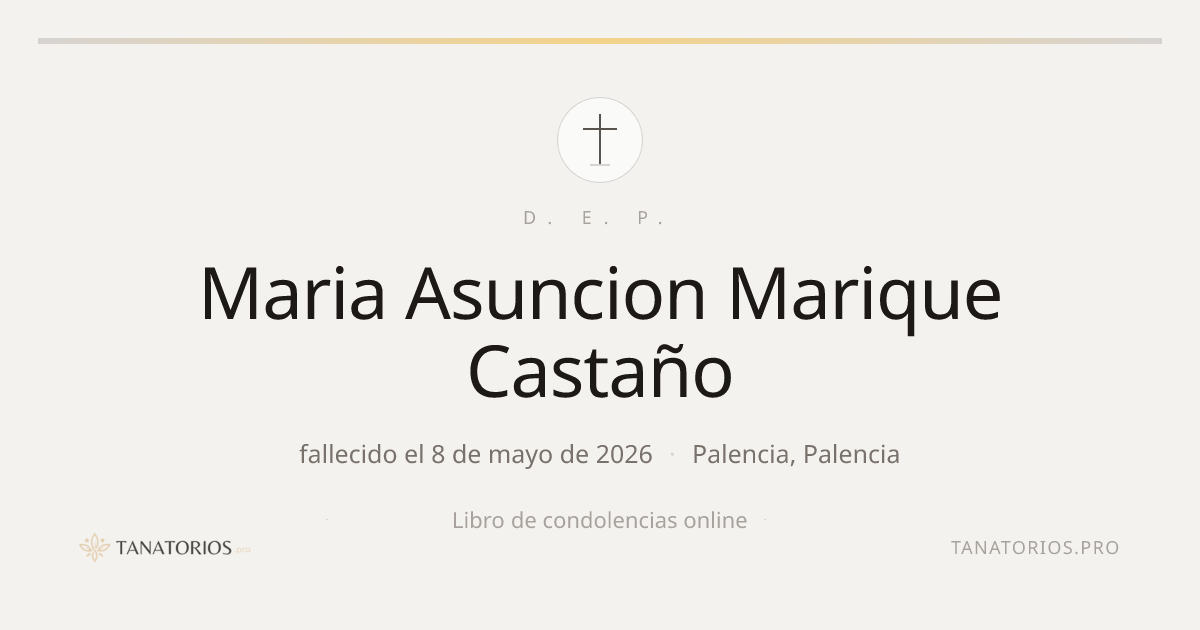 Memorial de Maria Asuncion Marique Castaño