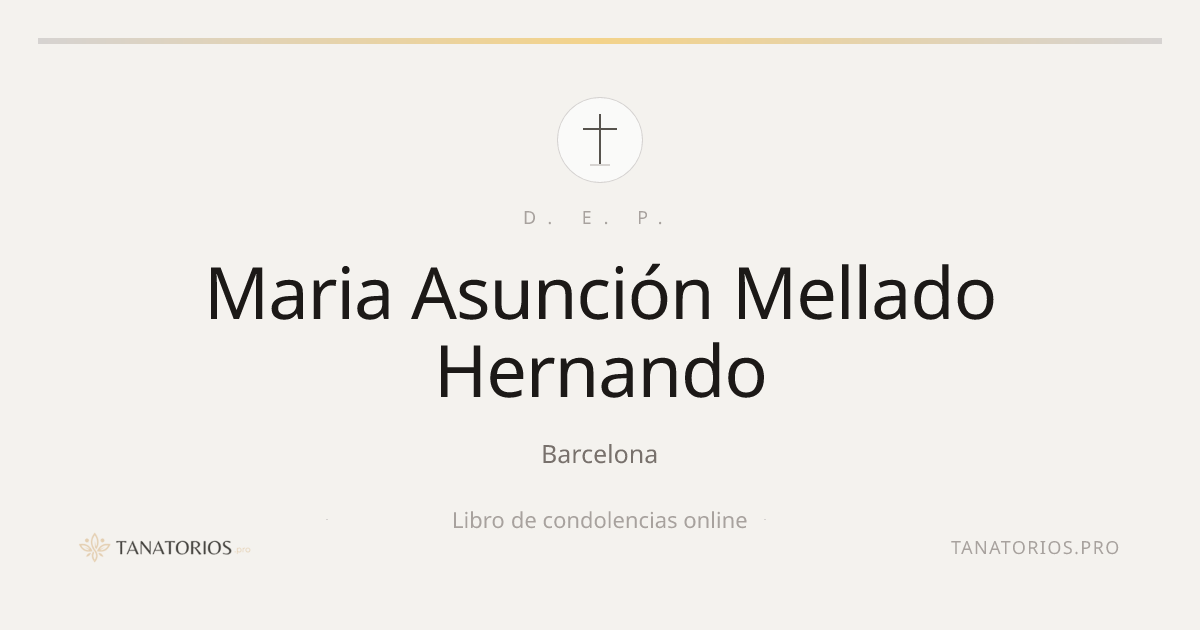 Memorial de Maria Asunción Mellado Hernando