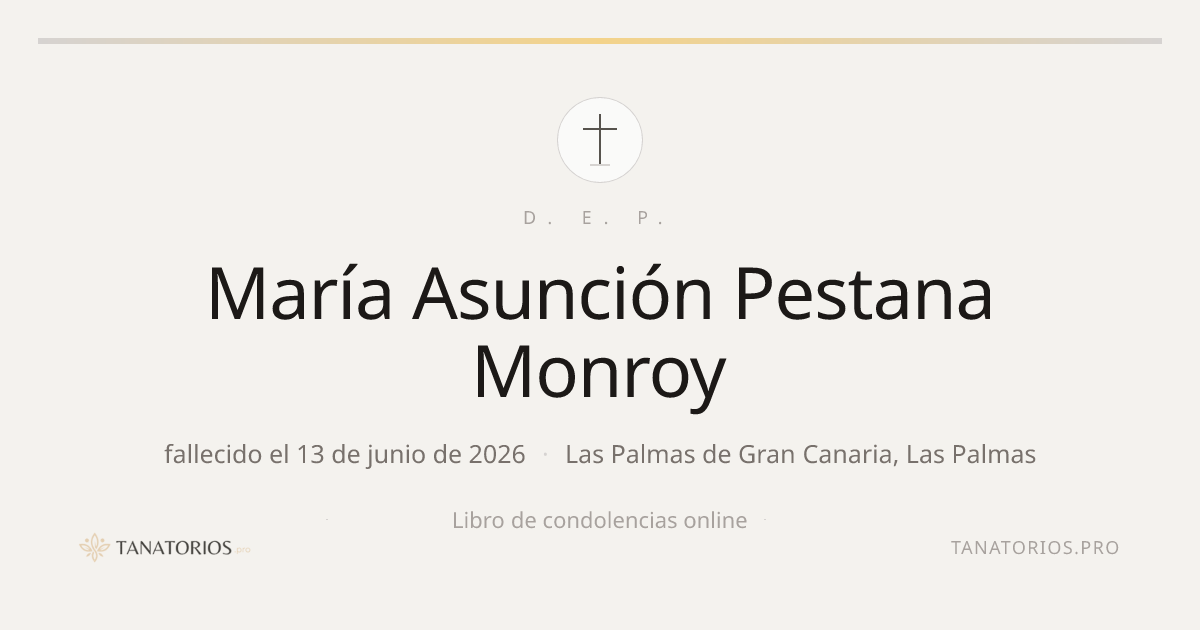 Memorial de María Asunción Pestana Monroy
