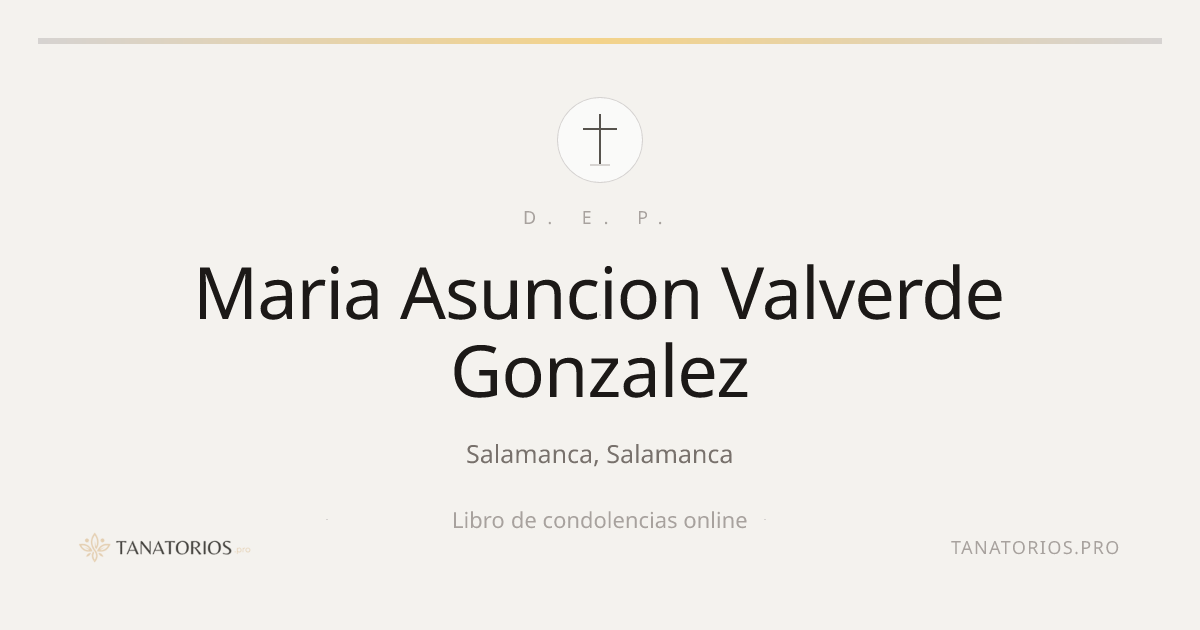 Memorial de Maria Asuncion Valverde Gonzalez