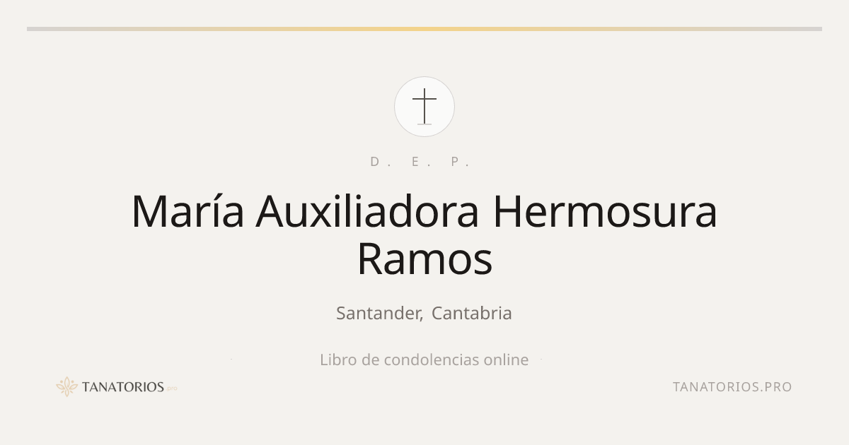 Memorial de María Auxiliadora Hermosura Ramos