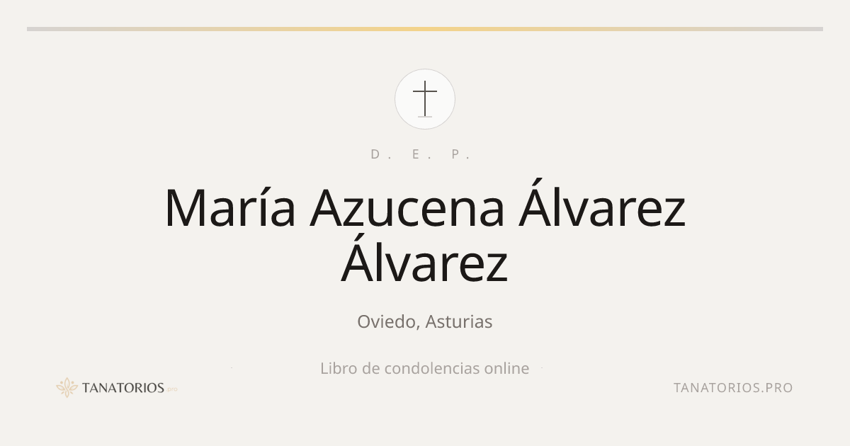Memorial de María Azucena Álvarez Álvarez