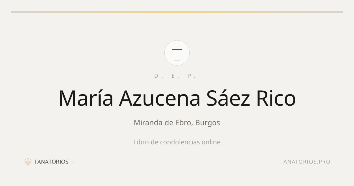 Memorial de María Azucena Sáez Rico