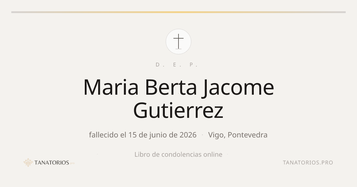 Memorial de Maria Berta Jacome Gutierrez