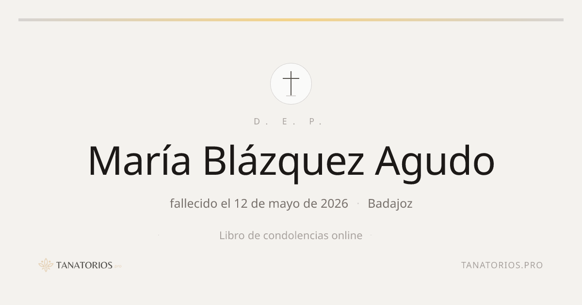 Memorial de María Blázquez Agudo