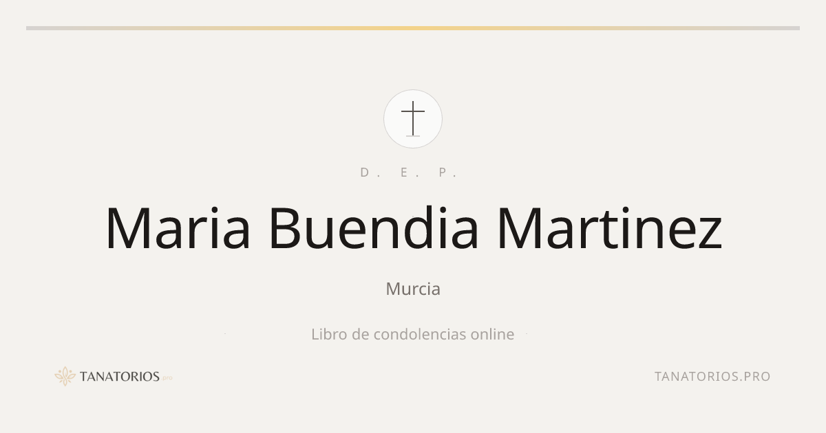 Memorial de Maria Buendia Martinez