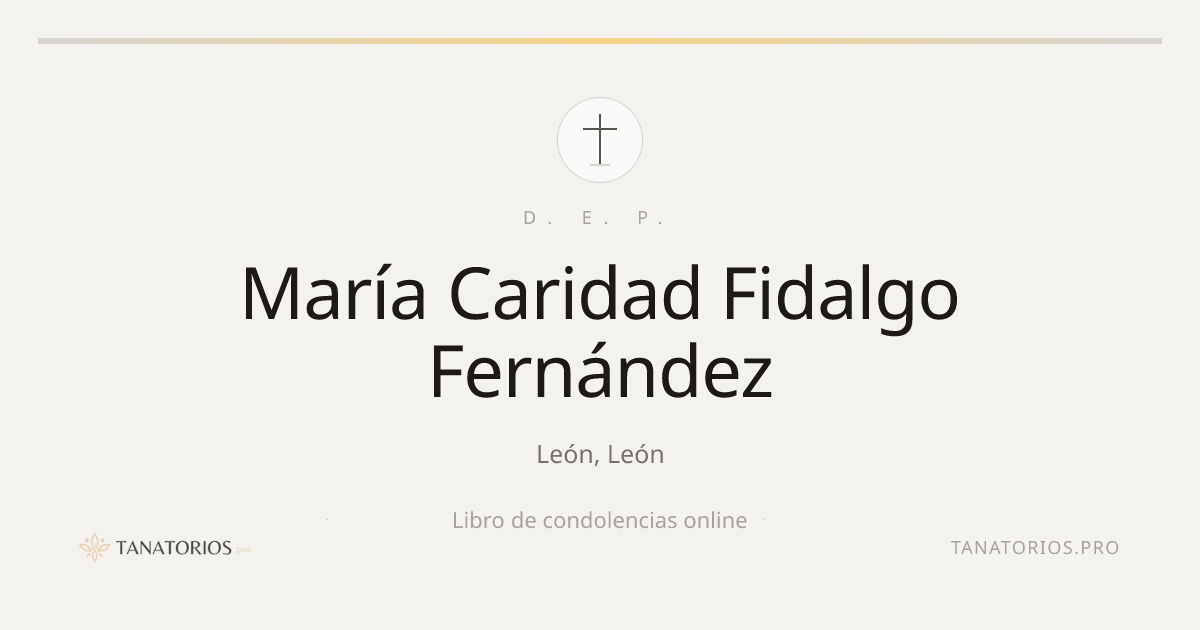 Memorial de María Caridad Fidalgo Fernández
