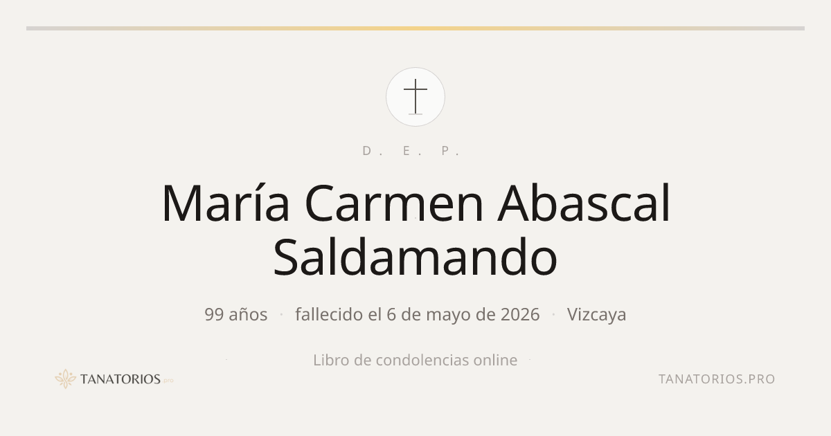 Memorial de María Carmen Abascal Saldamando