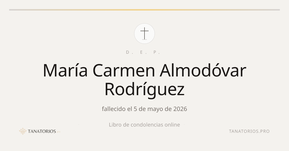 Memorial de María Carmen Almodóvar Rodríguez