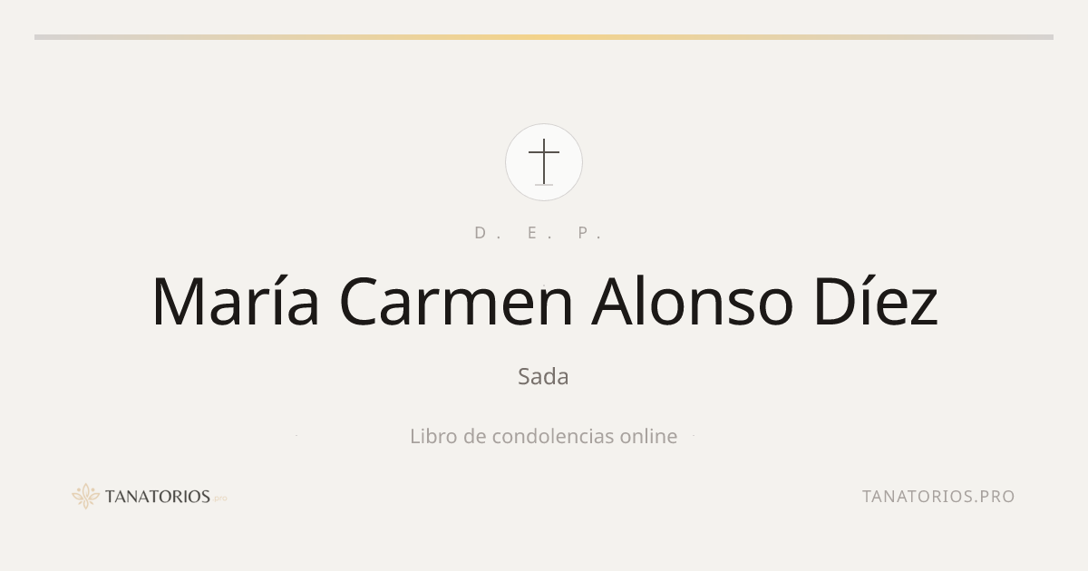 Memorial de María Carmen Alonso Díez