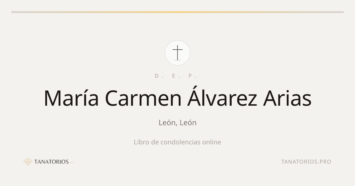 Memorial de María Carmen Álvarez Arias