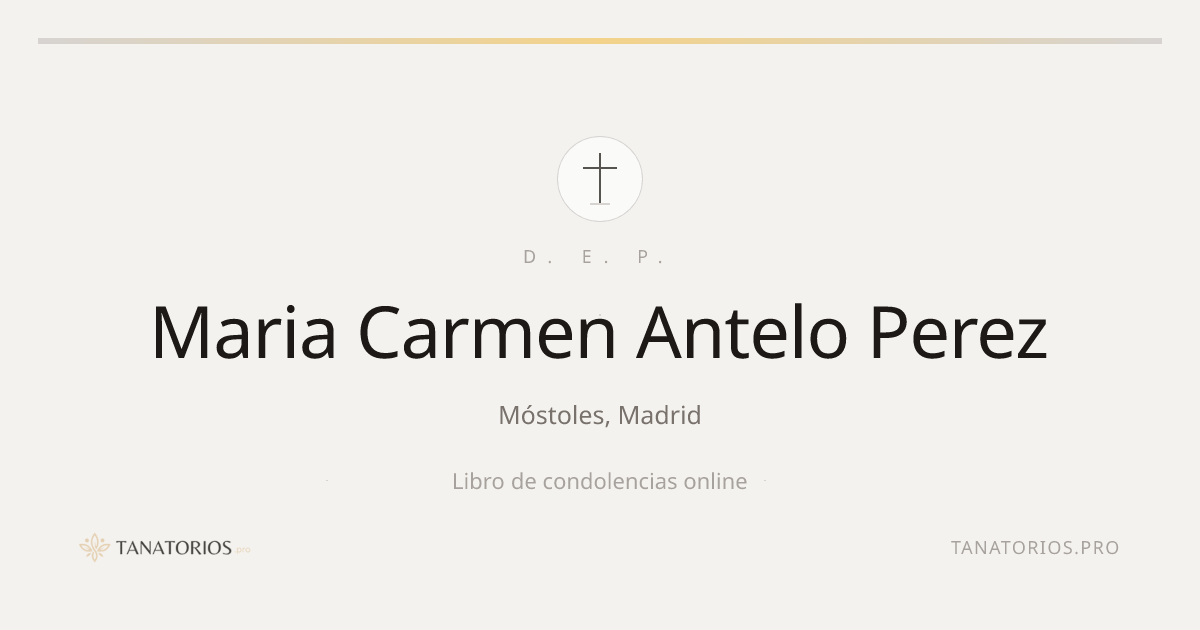 Memorial de Maria Carmen Antelo Perez