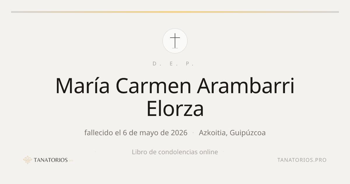 Memorial de María Carmen Arambarri Elorza