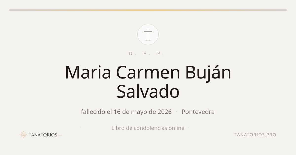 Memorial de Maria Carmen Buján Salvado