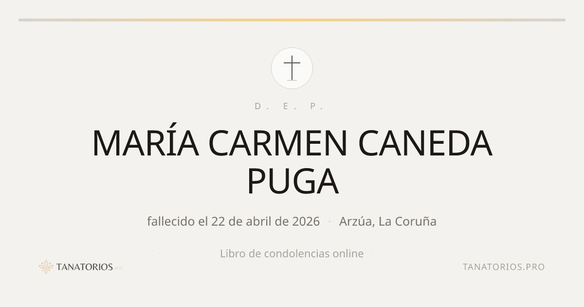 Memorial de MARÍA CARMEN CANEDA PUGA