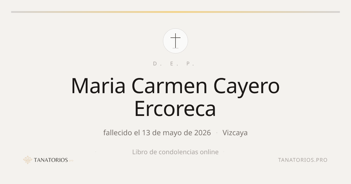 Memorial de Maria Carmen Cayero Ercoreca