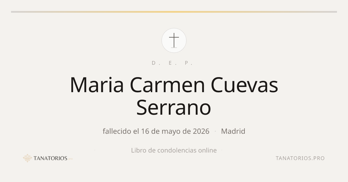 Memorial de Maria Carmen Cuevas Serrano