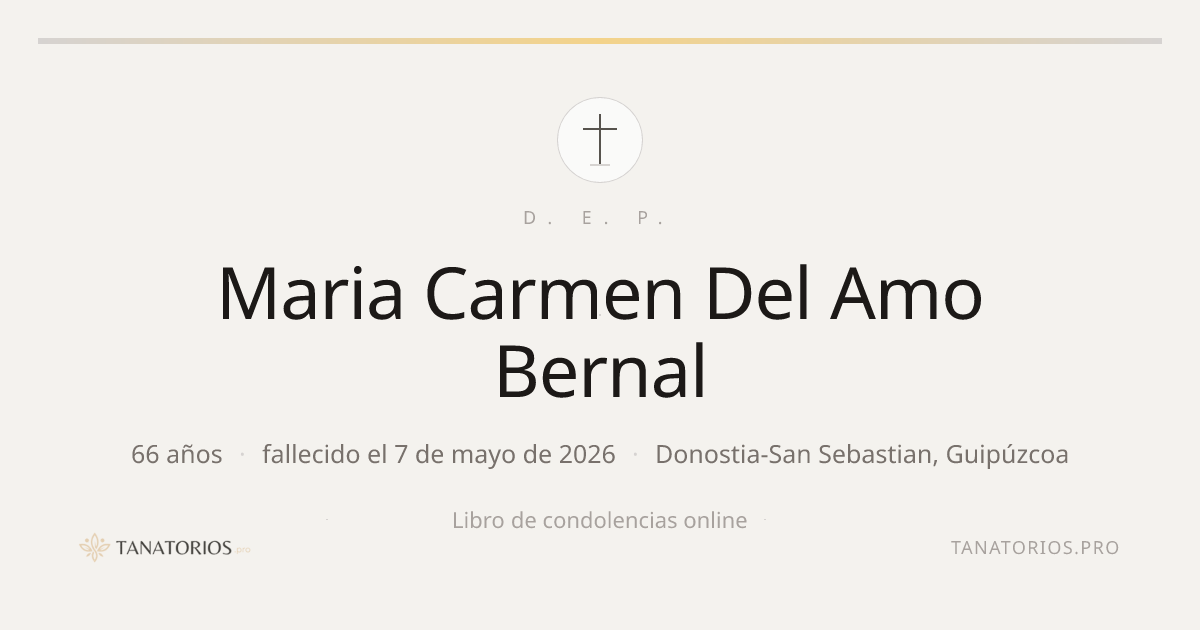 Memorial de Maria Carmen Del Amo Bernal