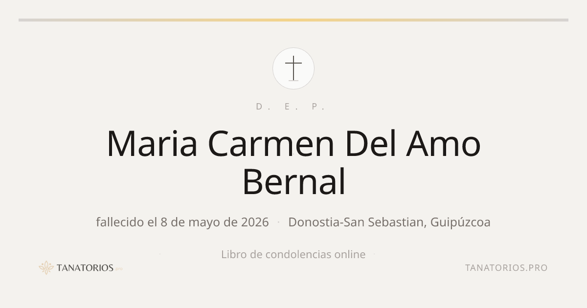 Memorial de Maria Carmen Del Amo Bernal