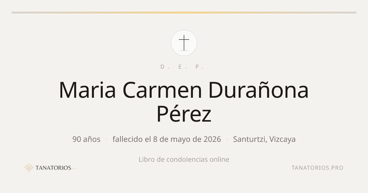 Memorial de Maria Carmen Durañona Pérez