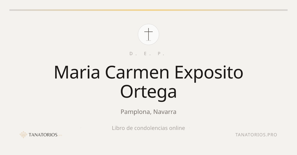 Memorial de Maria Carmen Exposito Ortega