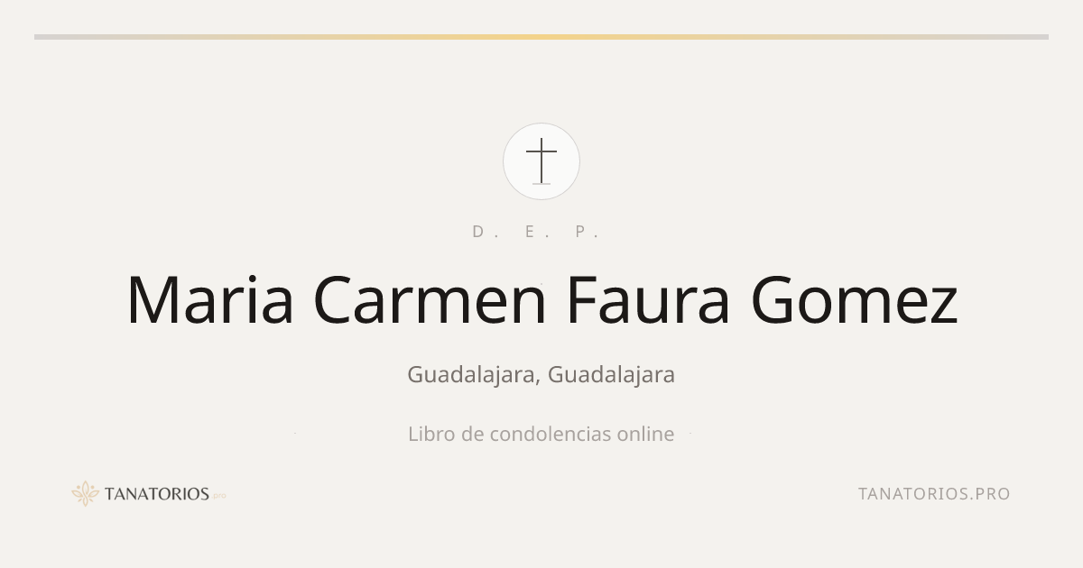 Memorial de Maria Carmen Faura Gomez