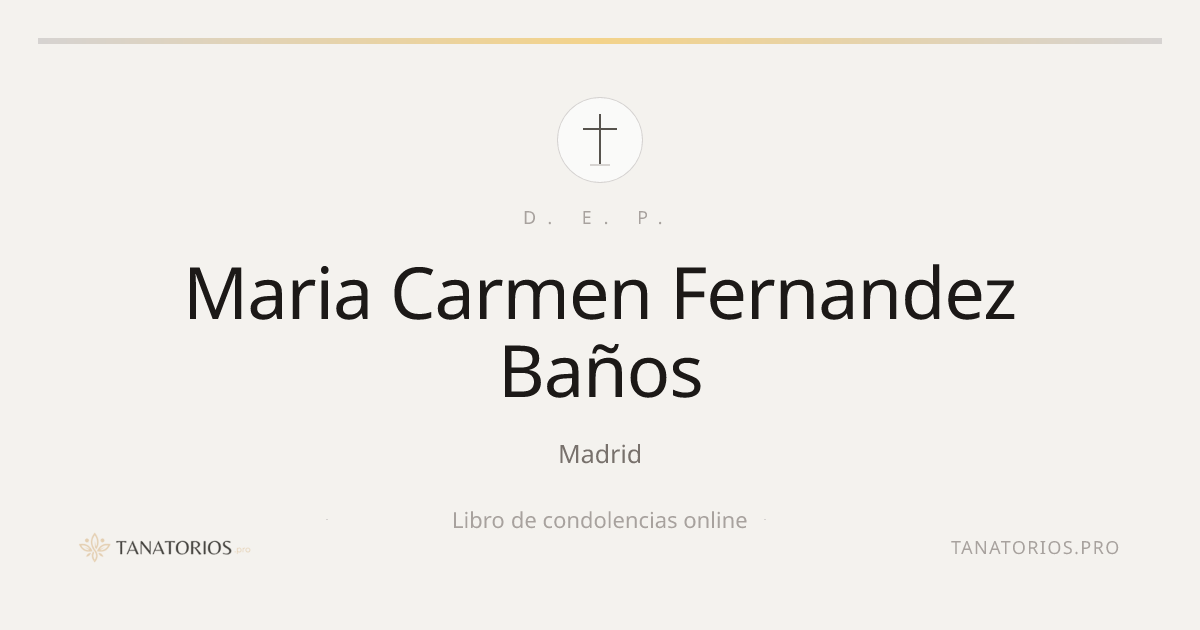 Memorial de Maria Carmen Fernandez Baños