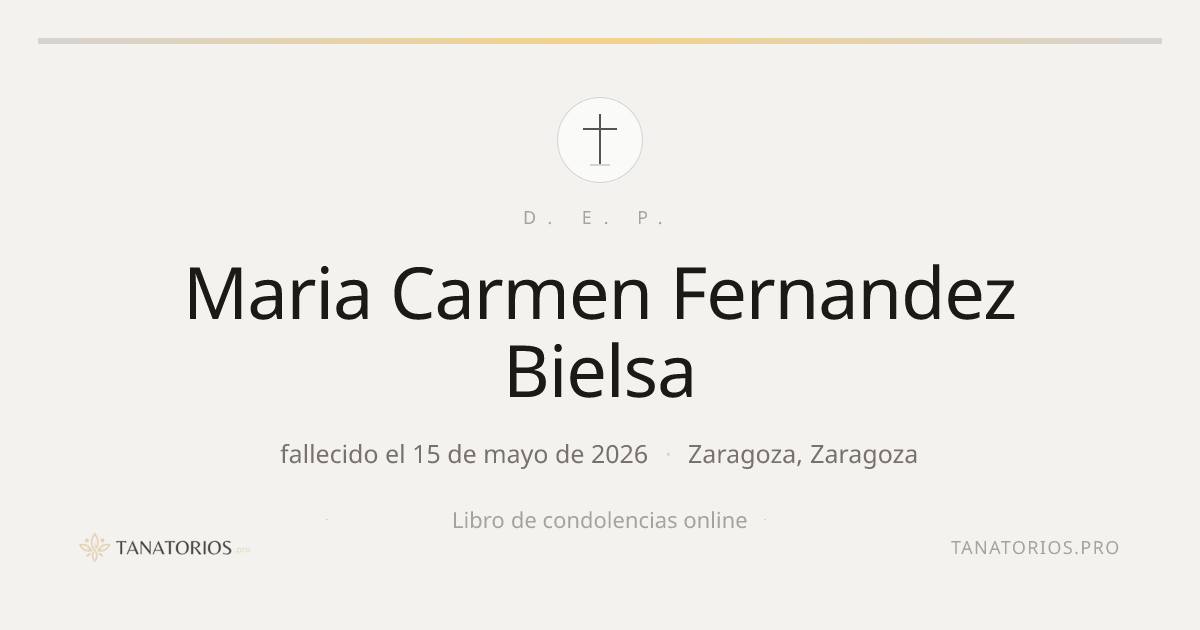 Memorial de Maria Carmen Fernandez Bielsa