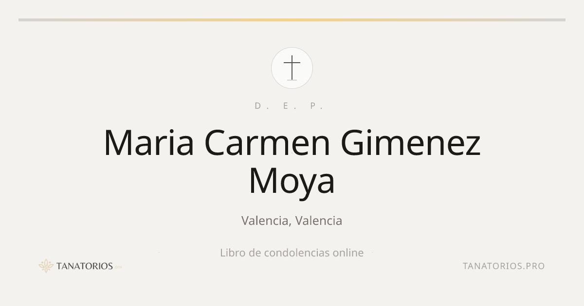 Memorial de Maria Carmen Gimenez Moya