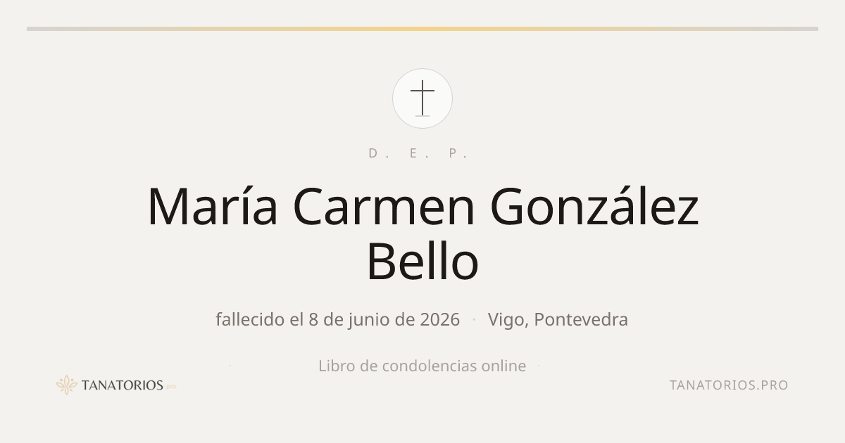 Memorial de María Carmen González Bello