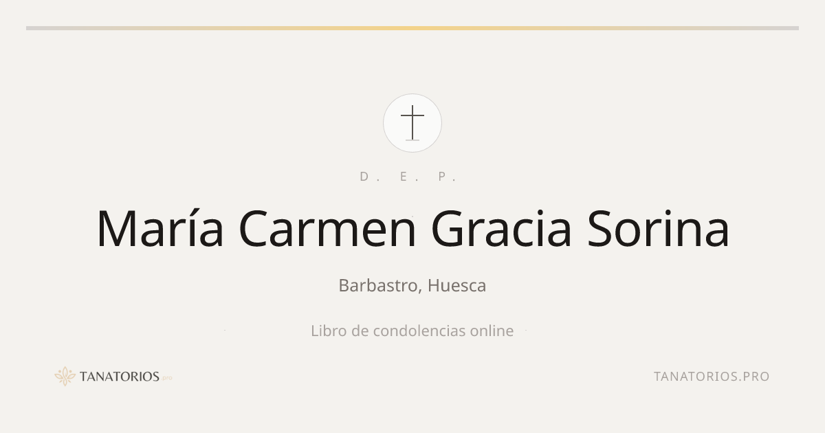 Memorial de María Carmen Gracia Sorina